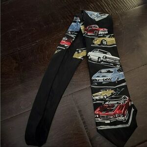 Authentic Silk Necktie for Men Featuring Iconic History of Ford Muscle RM Style